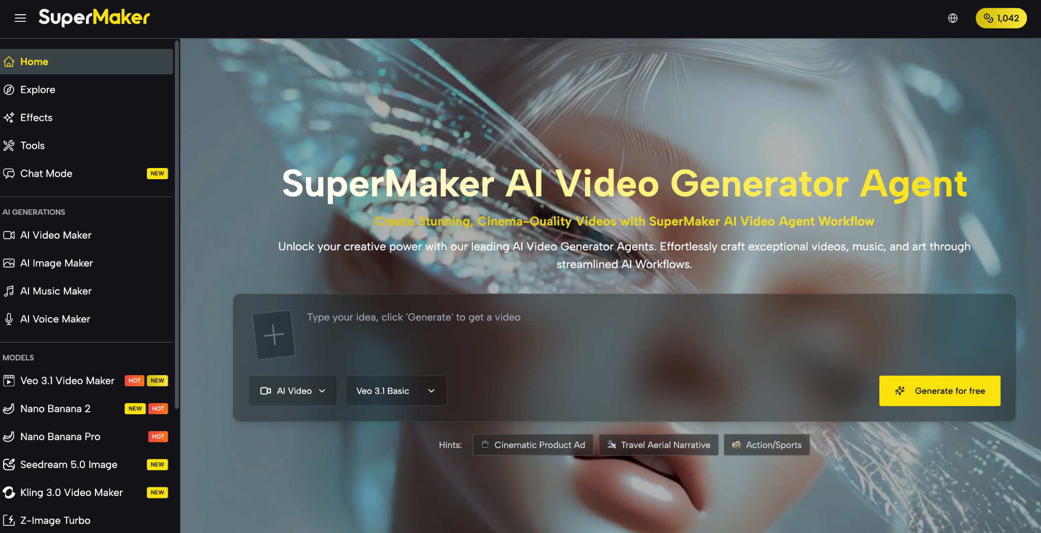 ai video maker, best ai video creator, cinema-quality videos, ai video editing software, create videos in minutes, ai video generation tool, video maker 2026, ai video production software, automate video creation, professional ai video platform